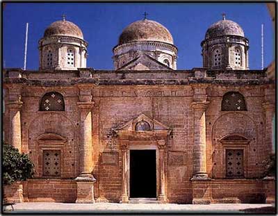 The Byzantine church of the Holy Trinity Monastery of Akrotiri, Chania